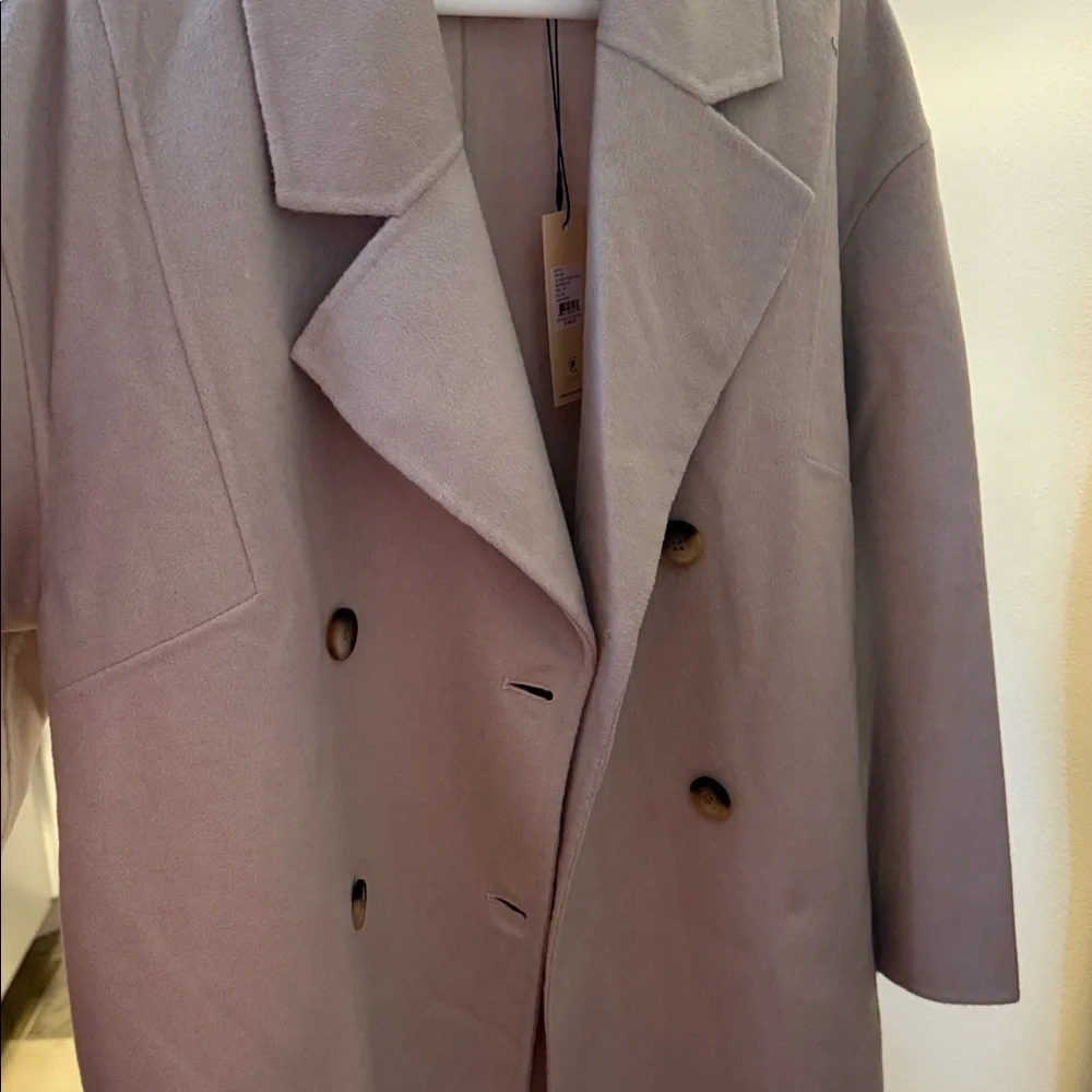 NWT Rebecca Minkoff Women’s Cream Double-Breasted Coat - Picture 7 of 7